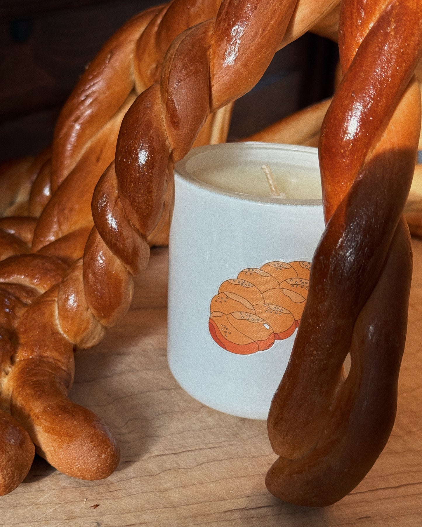 Flores Lane x Challahdad: Challah Candle, Slow-Burn Soy Candle