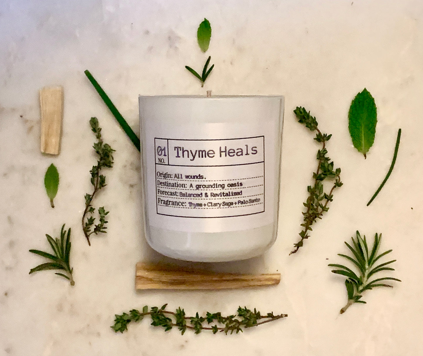 Thyme Heals...All Wounds. Soy Candle, Slow Burn Candle