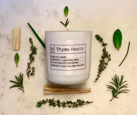 Thyme Heals...All Wounds. Soy Candle, Slow Burn Candle