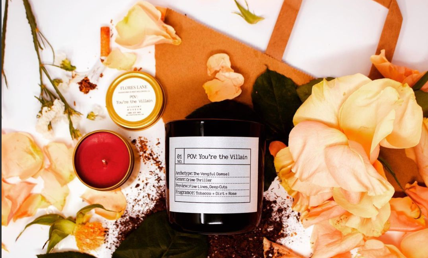 FLORES LANE X ACADEMY MUSEUM POV: You're the Villain Soy Candle, Slow Burn Candle