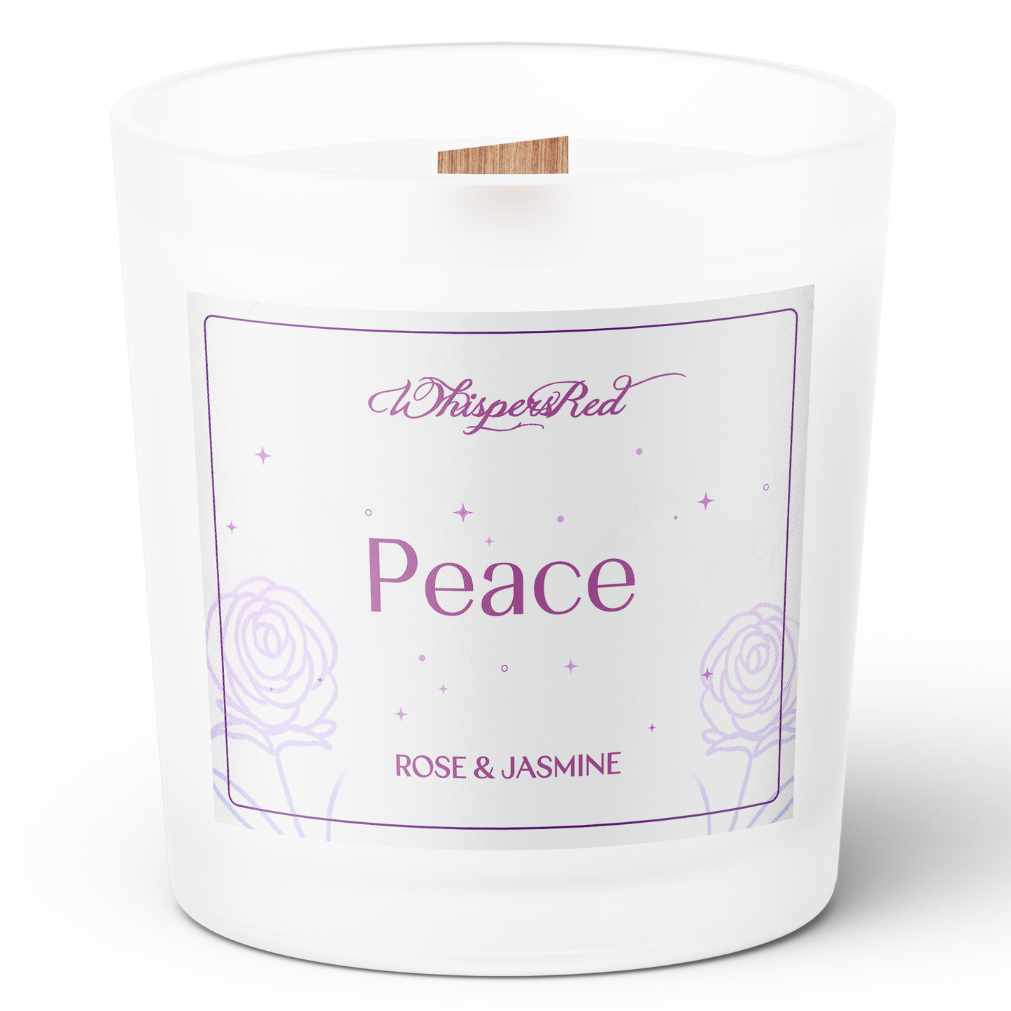 Peace Soy Candle, Wooden Wick, Slow Burn Candle