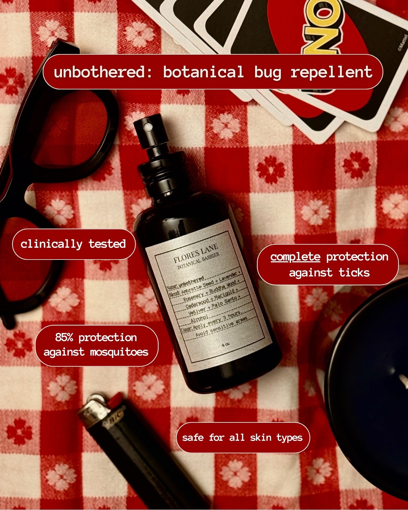 unbothered: botanical barrier insect repellent