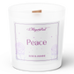 Peace Soy Candle, Wooden Wick, Slow Burn Candle