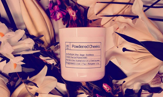 FLORES LANE X ACADEMY MUSEUM Powdered Cheeks Soy Candle, Slow Burn Candle