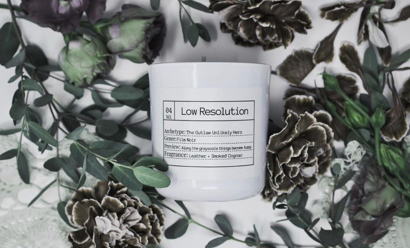 FLORES LANE X ACADEMY MUSEUM Low Resolution Soy Candle, Slow Burn Candle